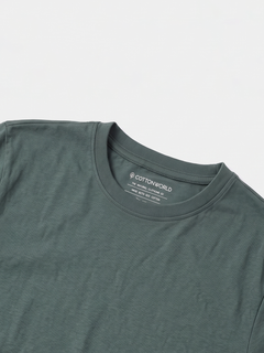 Men's 100% Cotton Regular Fit Tshirt Green