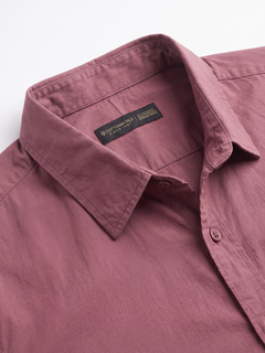 Men's 100% Cotton Regular Fit Shirt Wine