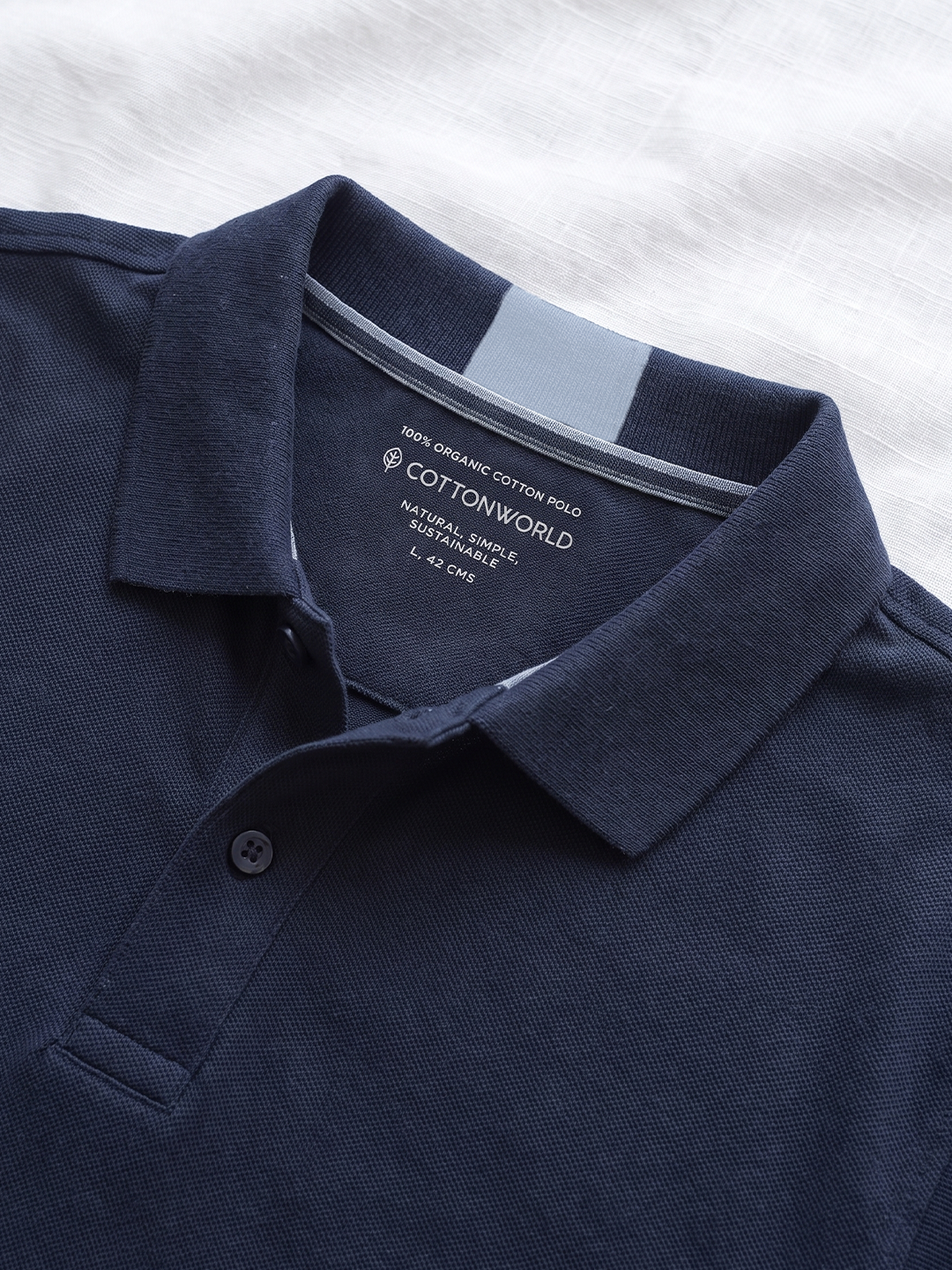 Men's Navy 100% Organic Cotton Regular Fit Tshirt
