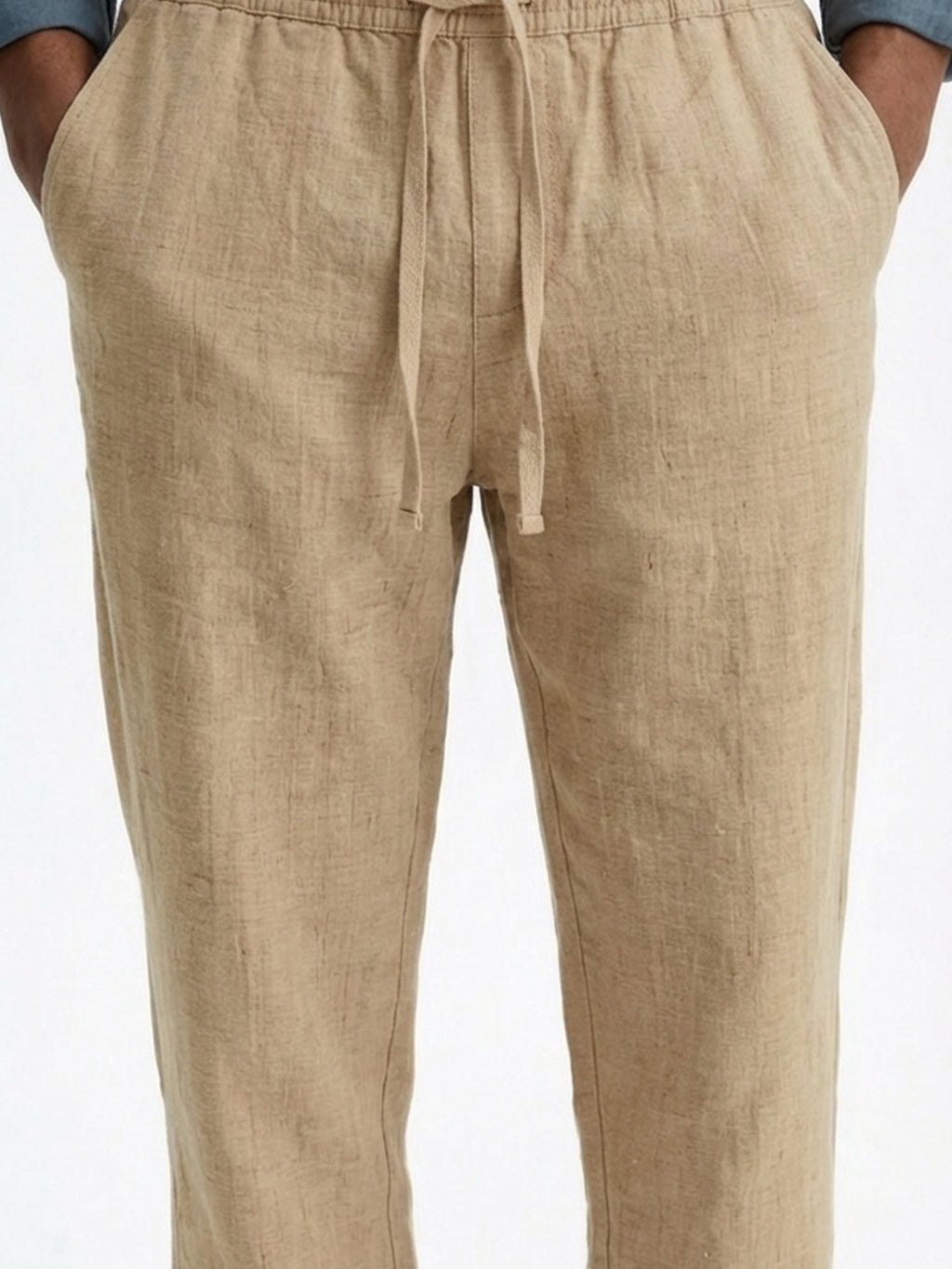 Men's Khaki 100% Cotton Regular Fit Pant