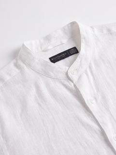 Men's 100% Linen Regular Fit Shirt White