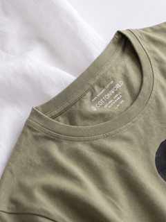 Men's 100% Organic Cotton Regular Fit Tshirt Olive