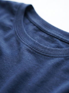 Men's Navy Cotton Bamboo Elastane Regular Fit Tshirt
