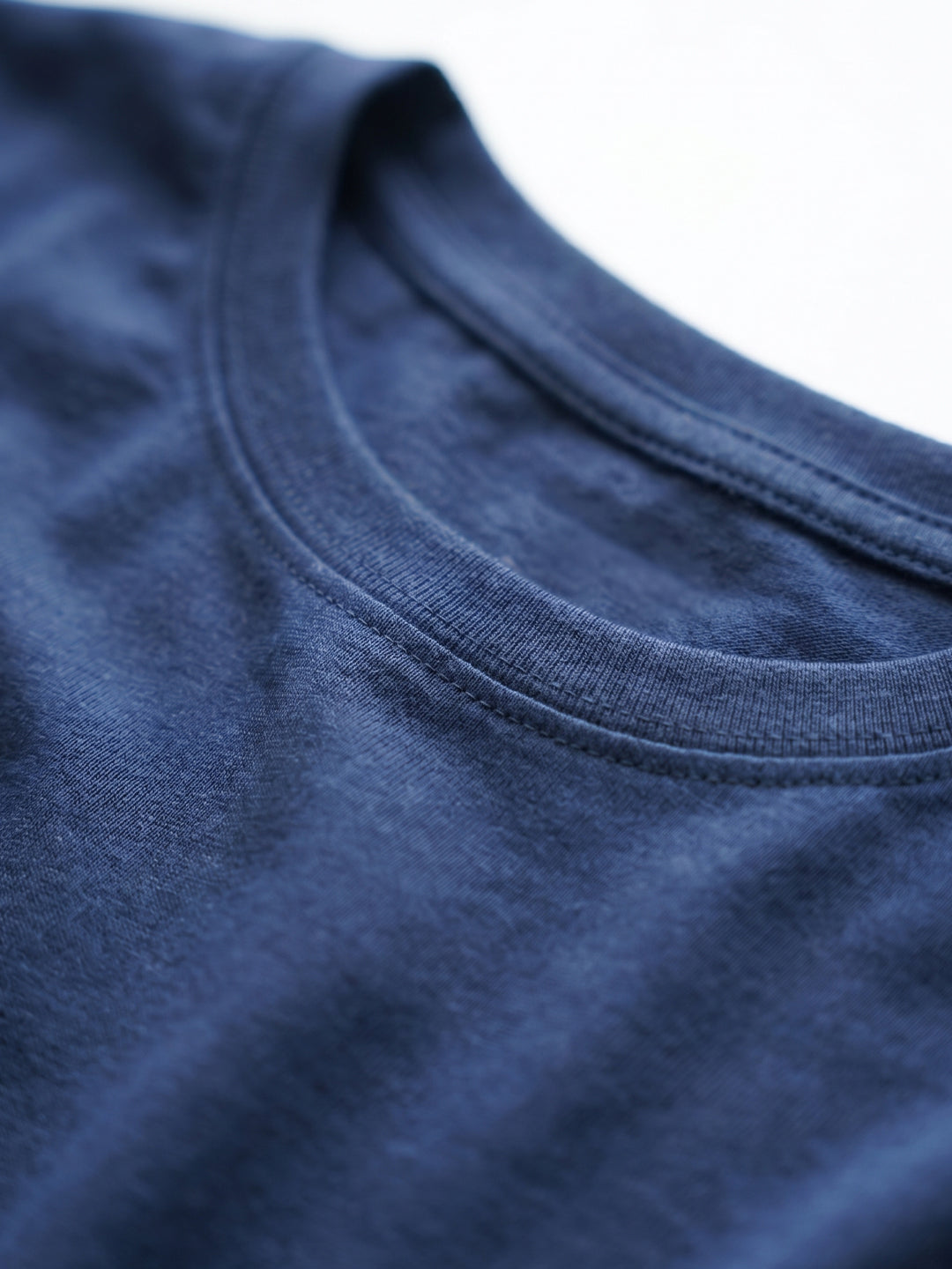 Men's Navy Cotton Bamboo Elastane Regular Fit Tshirt