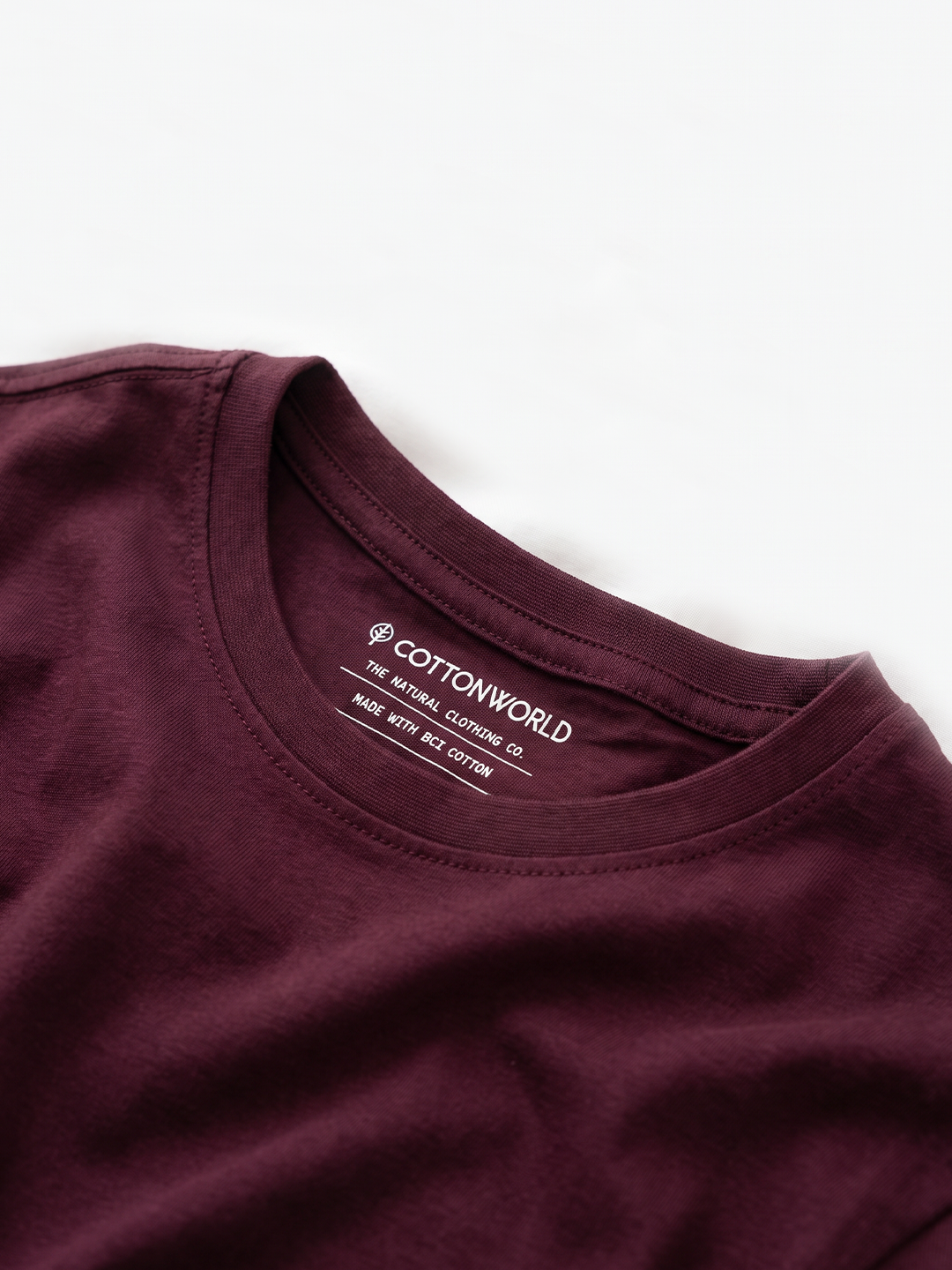 Men's 100% Cotton Regular Fit Tshirt Wine
