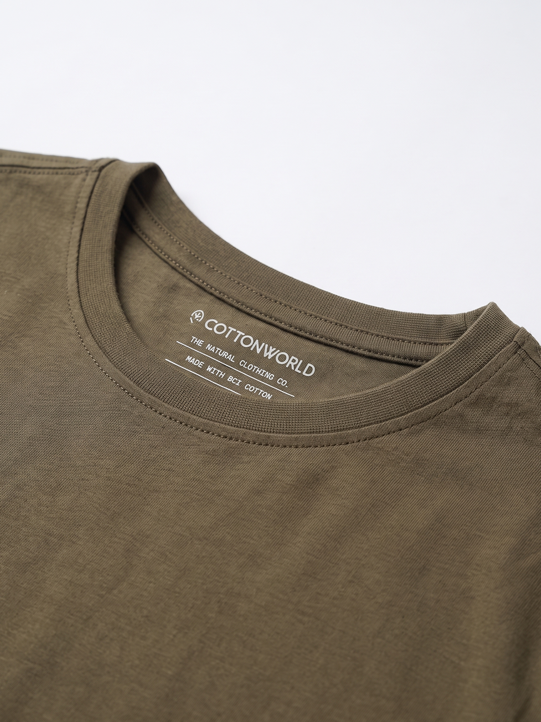Men's 100% Cotton  Regular Fit Tshirt Brown