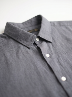 Men's Navy 100% Linen Regular Fit Shirt
