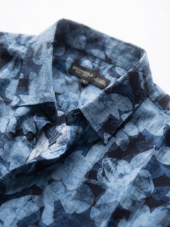 Men's Navy Modal Cotton Regular Fit Shirt