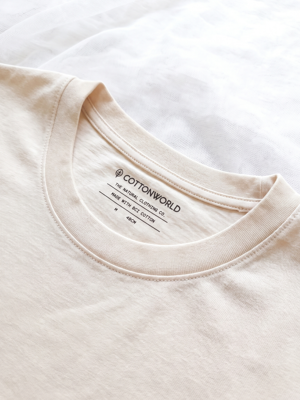 Men's 100% Cotton Relax Fit Tshirt Natural