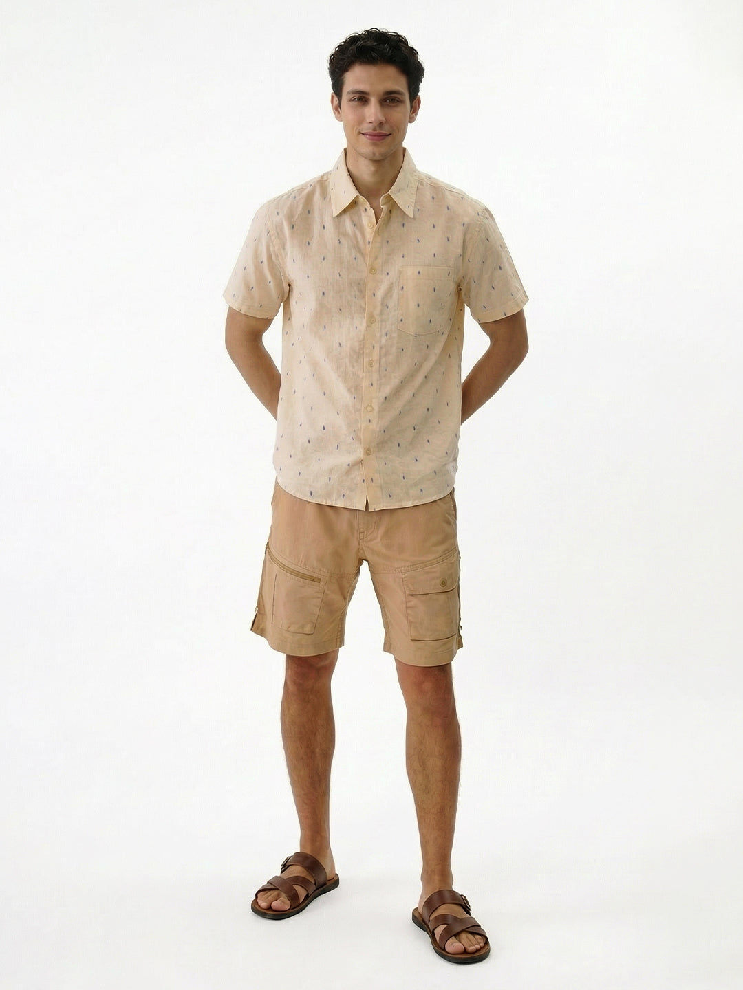 Men's Offwhite 100% Cotton Regular Fit Shirt