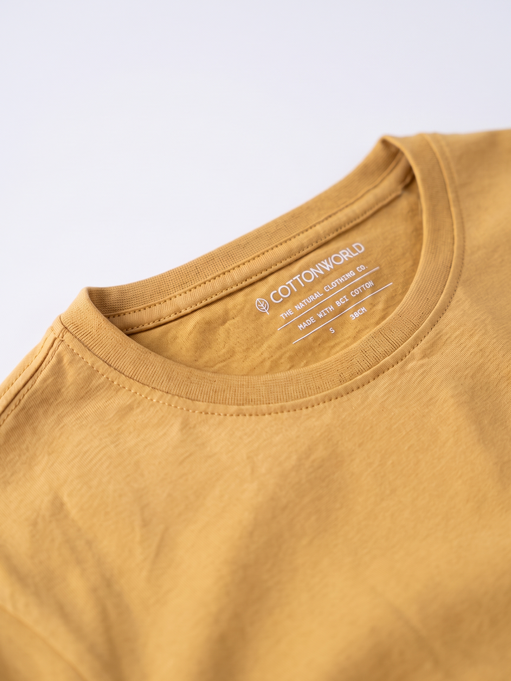 Men's 100% Cotton Regular Fit Tshirt Mustard