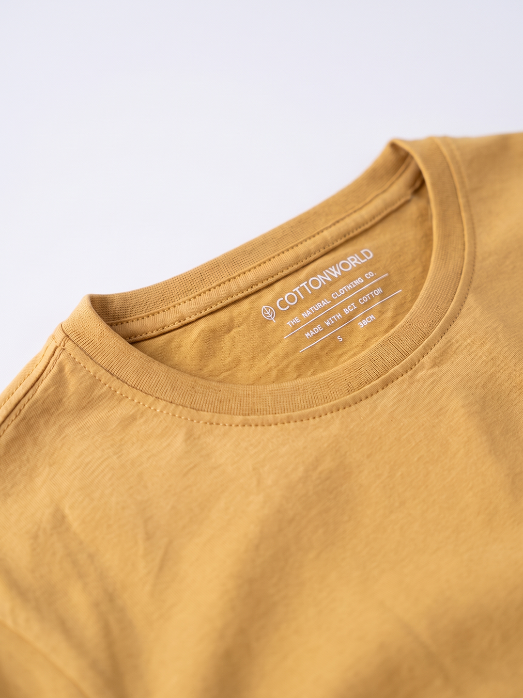 Men's 100% Cotton Regular Fit Tshirt Mustard