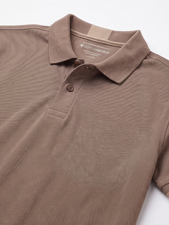 Men's Brown 100% Organic Cotton Regular Fit Tshirt