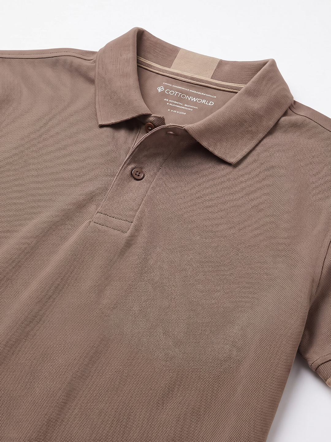 Men's Brown 100% Organic Cotton Regular Fit Tshirt