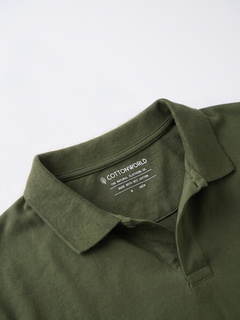 Men's 100% Cotton  Regular Fit Tshirt Green