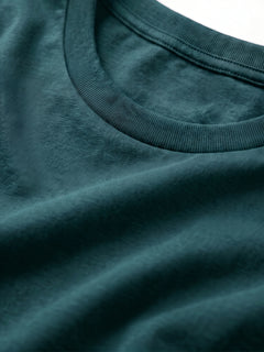 Men's Teal Cotton Bamboo Elastane Regular Fit Tshirt