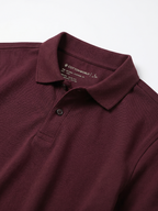 Men's Wine Cotton Elastane Slim Fit Tshirt