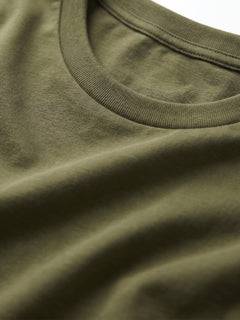 Men's Darkgreen Cotton Bamboo Elastane Regular Fit Tshirt