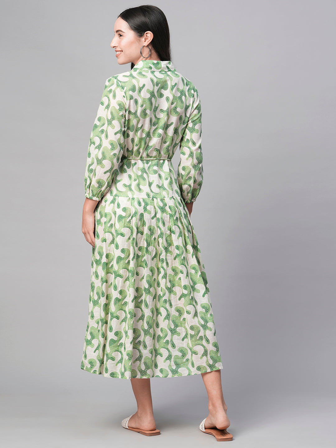 Buy Women's Cotton Flax Semi Formal Wear Regular Fit Dress|Cottonworld