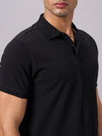 Men's Black 100% Organic Cotton Regular Fit Tshirt