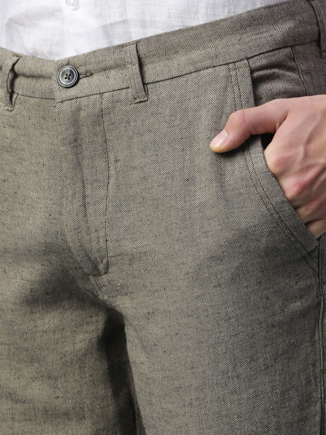 Men's Avenue Cotton Linen Slim Fit Pant