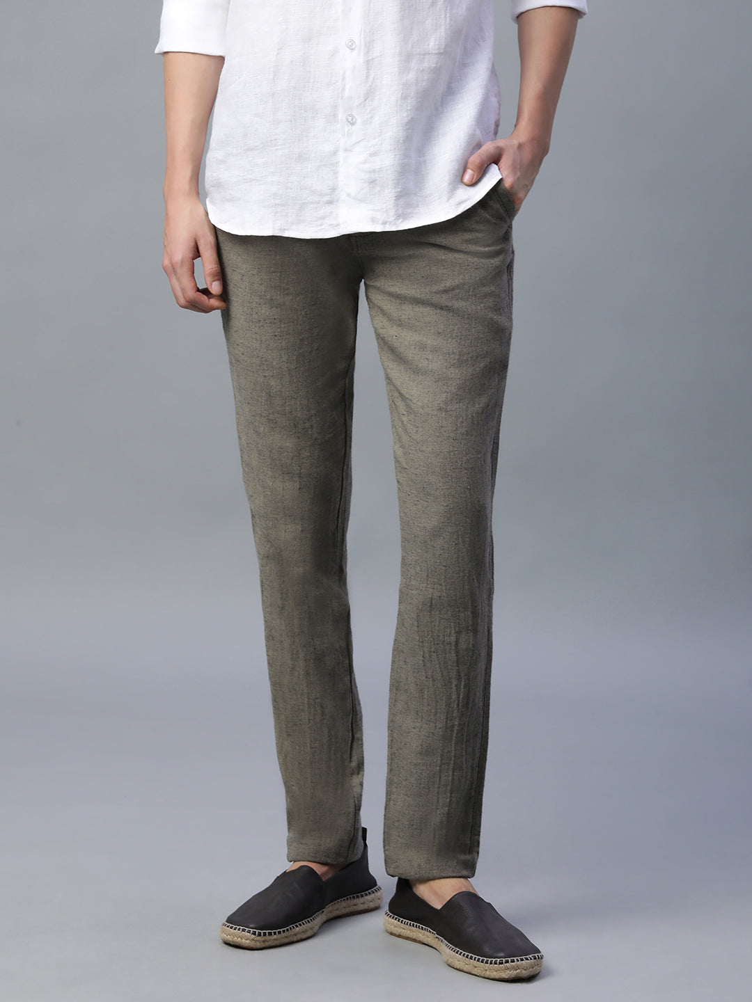 Men's Avenue Cotton Linen Slim Fit Pant