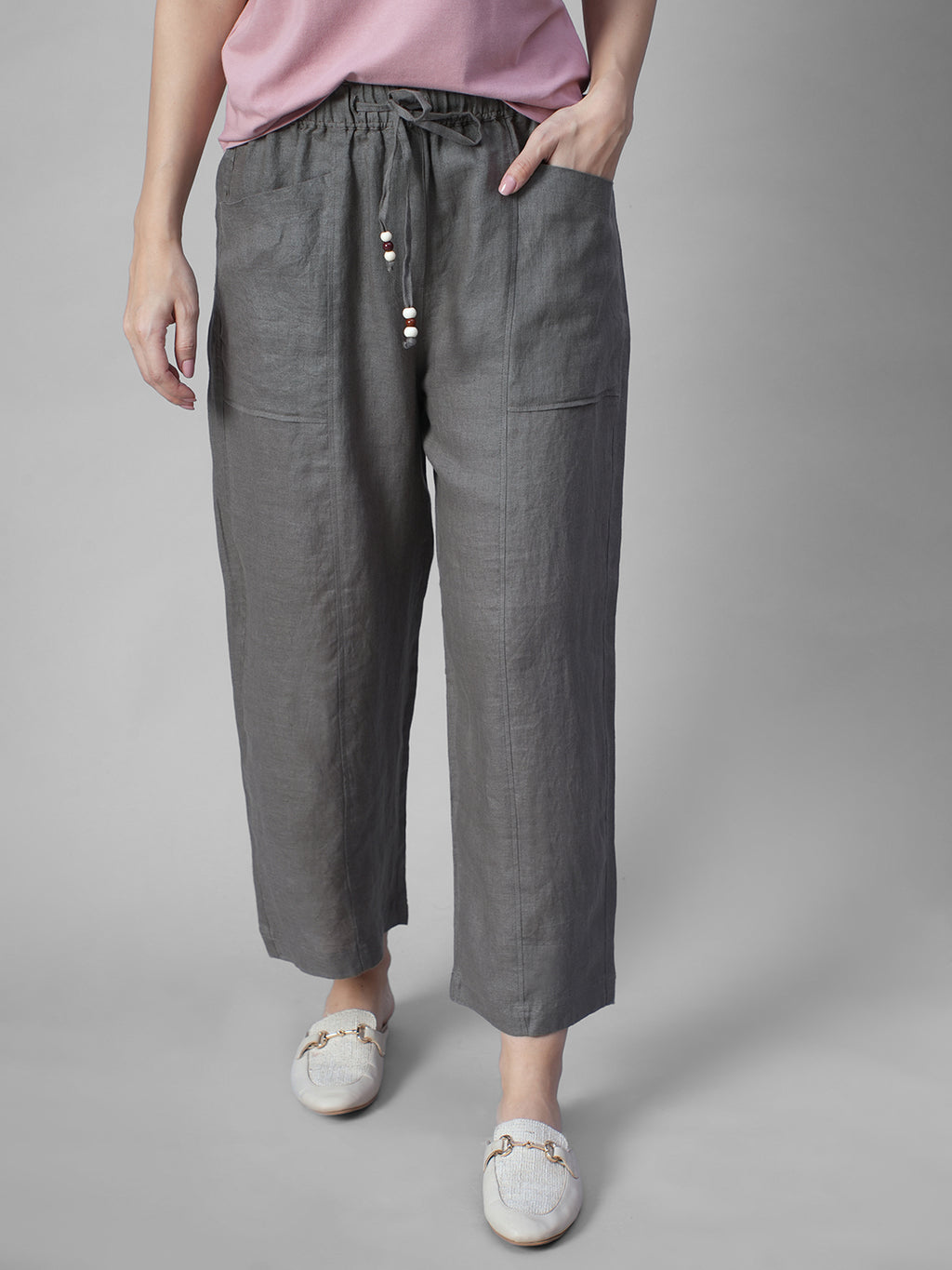 Women's Moss 100% Linen Regular Fit Pant