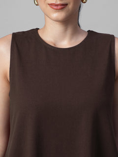 Women's Brick 100% Organic Cotton Regular Fit Knit Dress