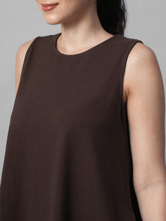 Women's Brick 100% Organic Cotton Regular Fit Knit Dress