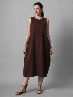 Women's Brick 100% Organic Cotton Regular Fit Knit Dress