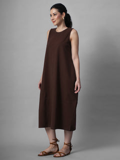 Women's Brick 100% Organic Cotton Regular Fit Knit Dress