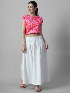 Women's Pink 100% Cotton Regular Fit Blouse