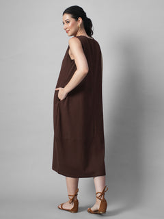 Women's Brick 100% Organic Cotton Regular Fit Knit Dress