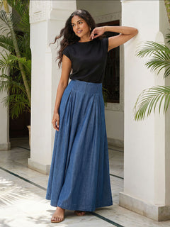 Women’s Tencel Regular Fit Culotte Denim