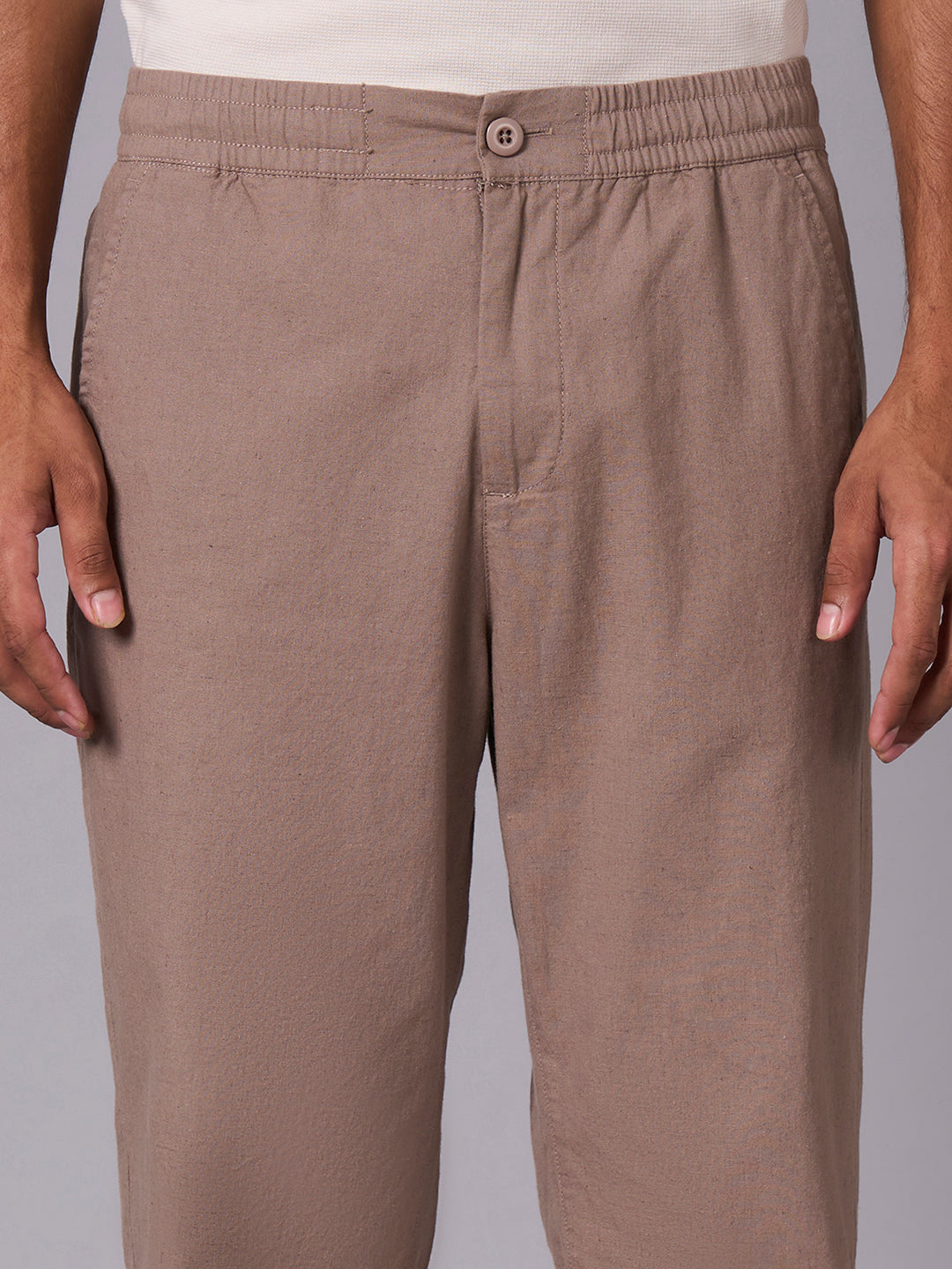 Men's Avenue Cotton Linen Regular Fit Pant