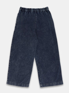 Women's Denim Blue 100% Cotton Straight Fit Pant