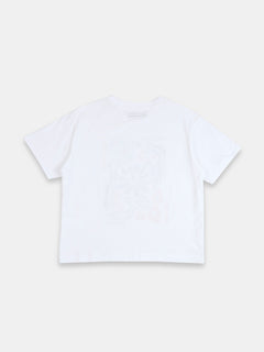 Women's White 100% Organic Cotton Regular Fit Tshirt