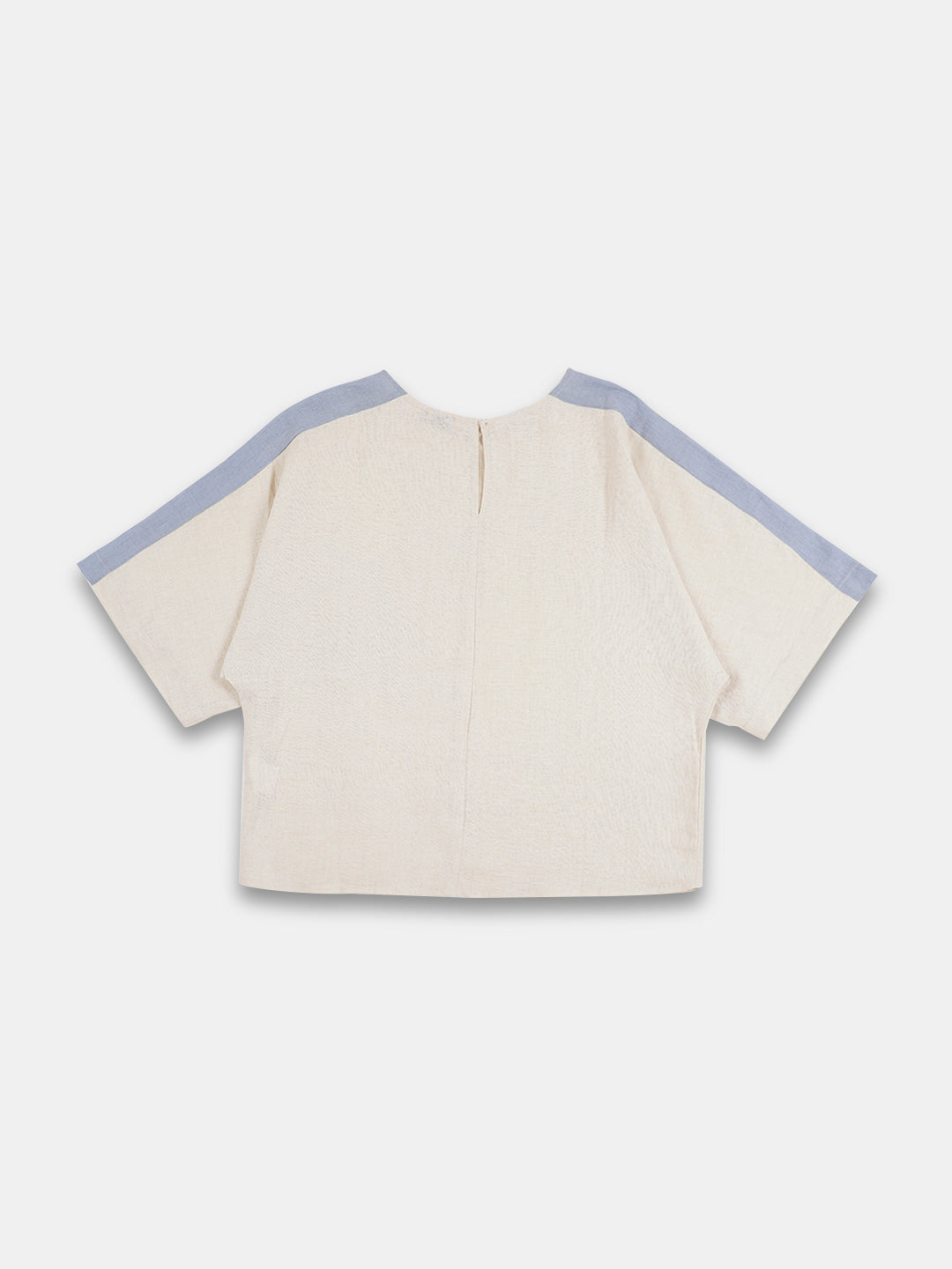 Women's Offwhite 100% Linen Relax Fit Blouse