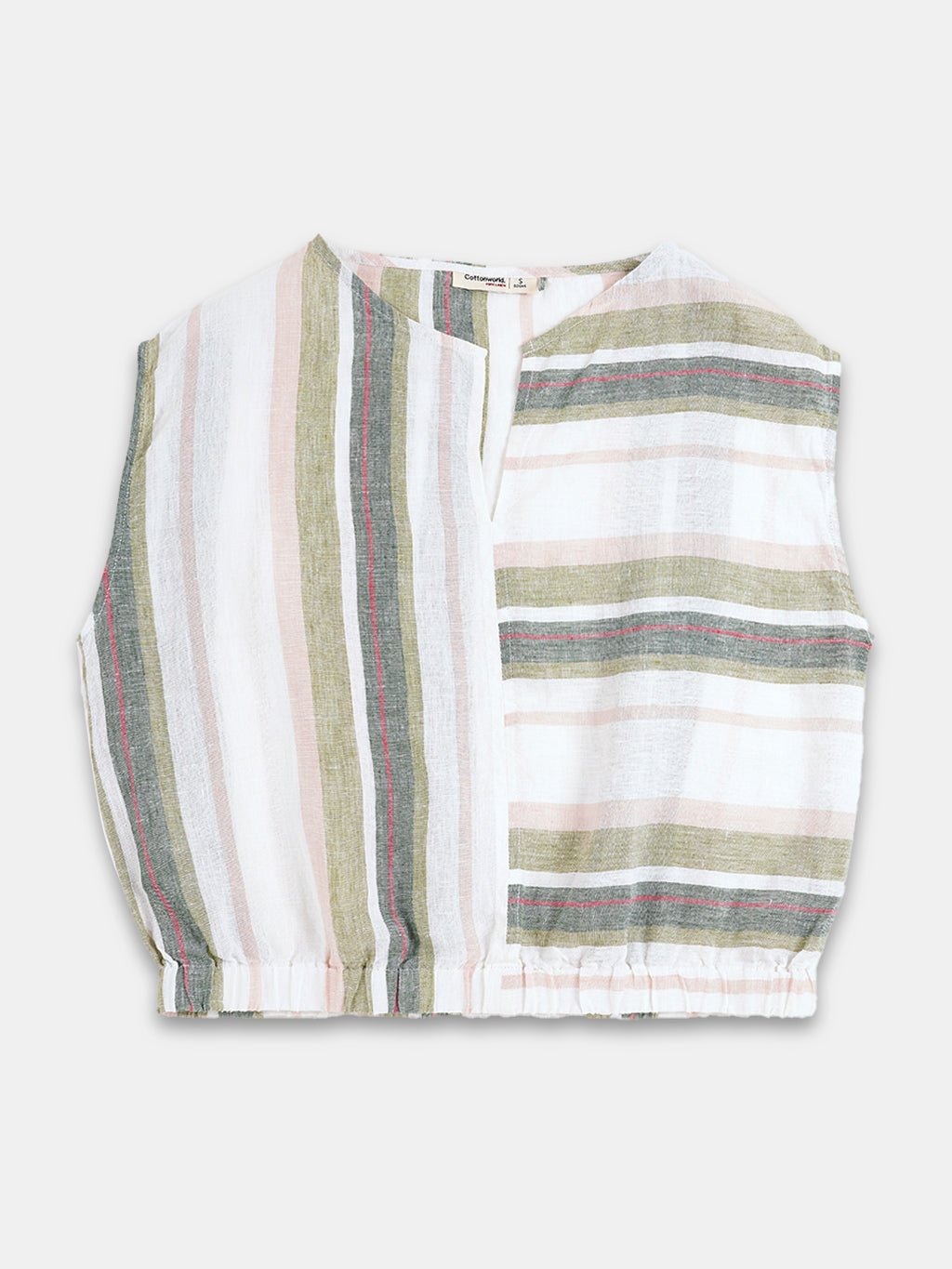 Women's 100% Linen Regular Fit Blouse Multi