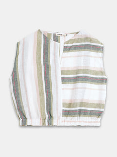 Women's 100% Linen Regular Fit Blouse Multi