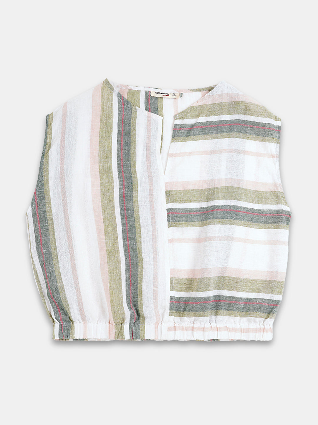 Women's 100% Linen Regular Fit Blouse Multi