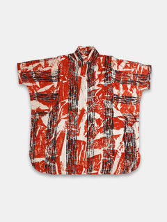 Women's Modal Viscose Boxy Fit Blouse Red