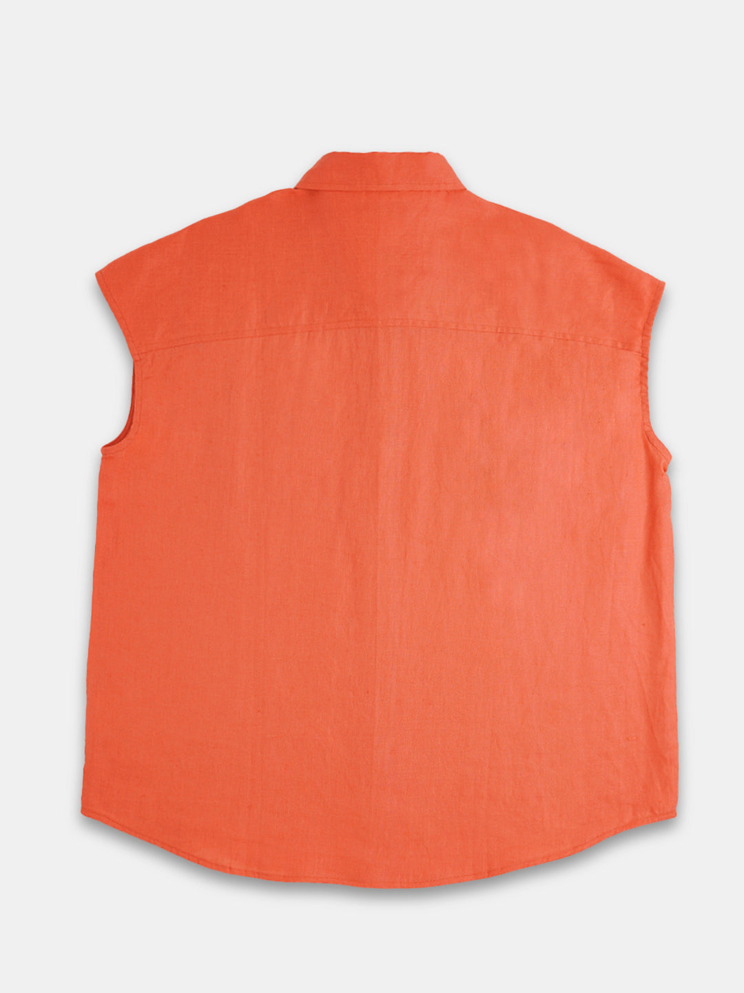 Women's 100% Linen Relax Fit Blouse Orange