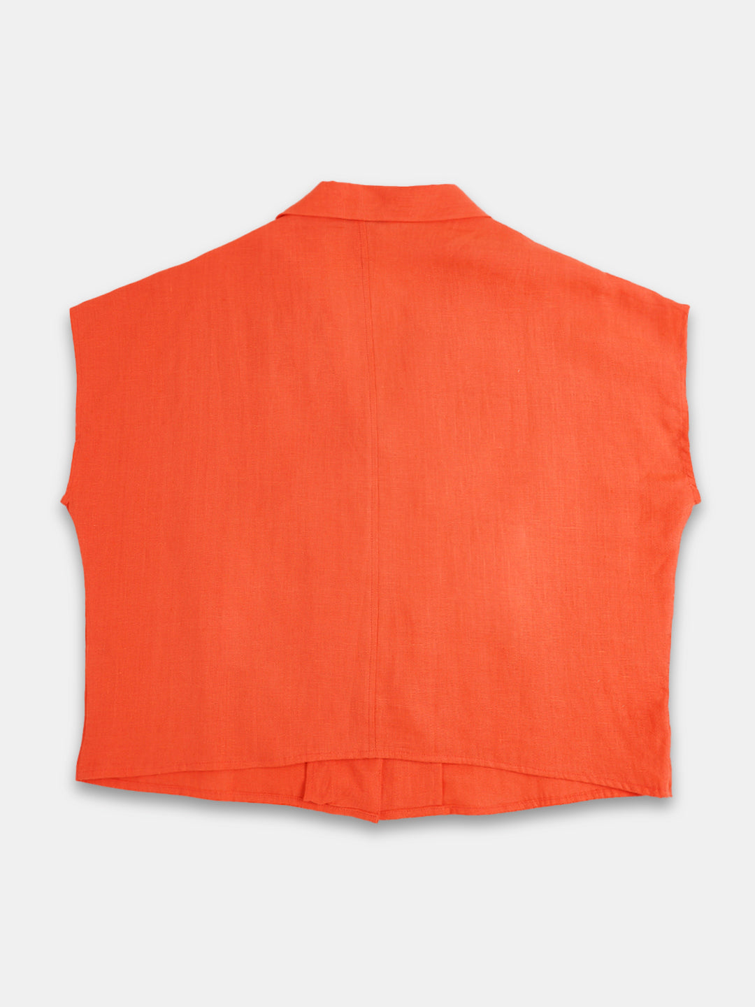 Women's 100% Linen Regular Fit Blouse Coral
