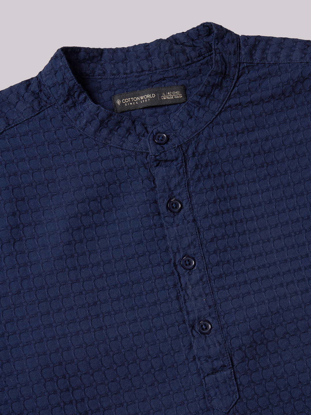 Men's Navy 1 100% Cotton Regular Fit Shirt