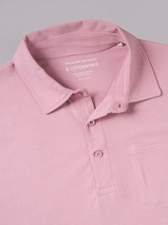 Men's 100% Organic Cotton Regular Fit Tshirt Light Pink