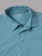 Men's Blue 100% Organic Cotton Regular Fit Tshirt