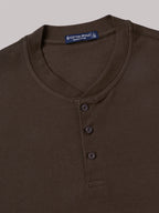 Men's Brown Cotton Elastane Regular Fit Tshirt