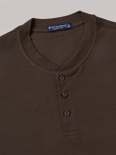 Men’s Cotton Elastane Regular Fit T-Shirt Brown