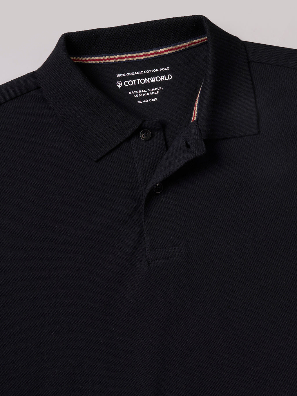 Men's Black 100% Organic Cotton Regular Fit Tshirt